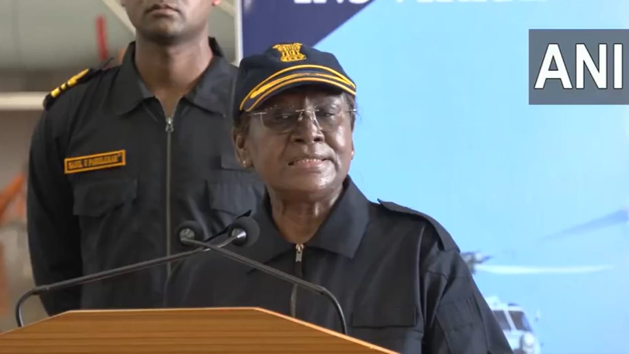 Indian Navy President Droupadi Murmu on INS Vikrant Maritime operations goa