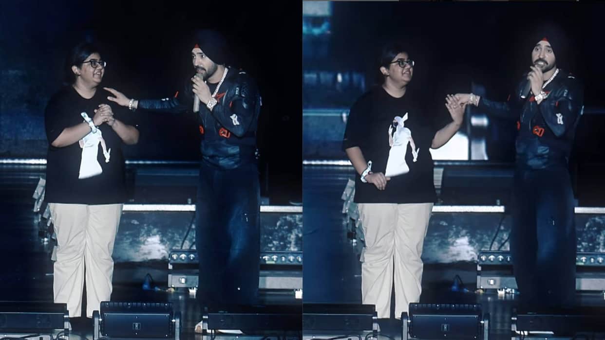 Diljit Dosanjh shared a video in which he was seen dedicating his song Ikk Kudi to a fan during the concert