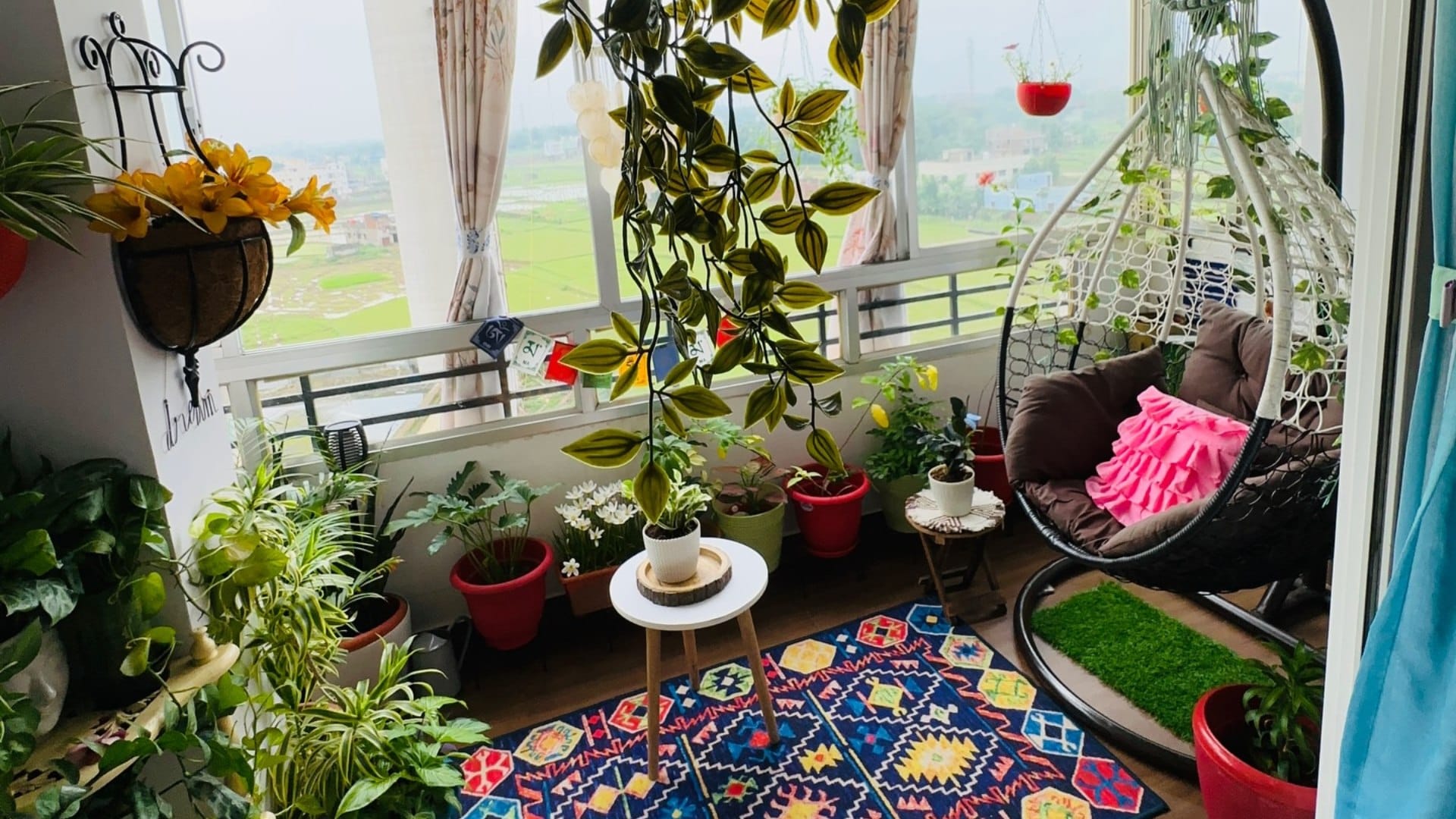Balcony Decoration Ideas On Budget With Plants Waste Items And Furniture