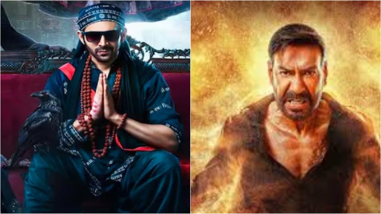 Thursday Box Office Report Kartik Aaryan Bhool Bhulaiyaa 3 Ajay Devgn Singham Again Amaran film collection