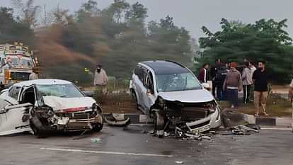 कीरतपुर में दर्दनाक हादसा: एसयूवी और टैक्सी के बीच जबरदस्त टक्कर, चालक और महिला की मौत, बच्चे समेत चार घायल Road accident in Kiratpur SUV hit taxi driver and women died four injured
