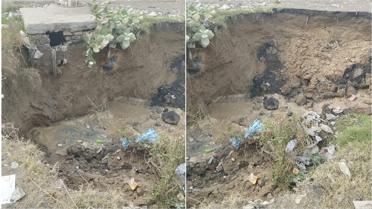 Panipat city's main sewer line leaks again for the eighth time