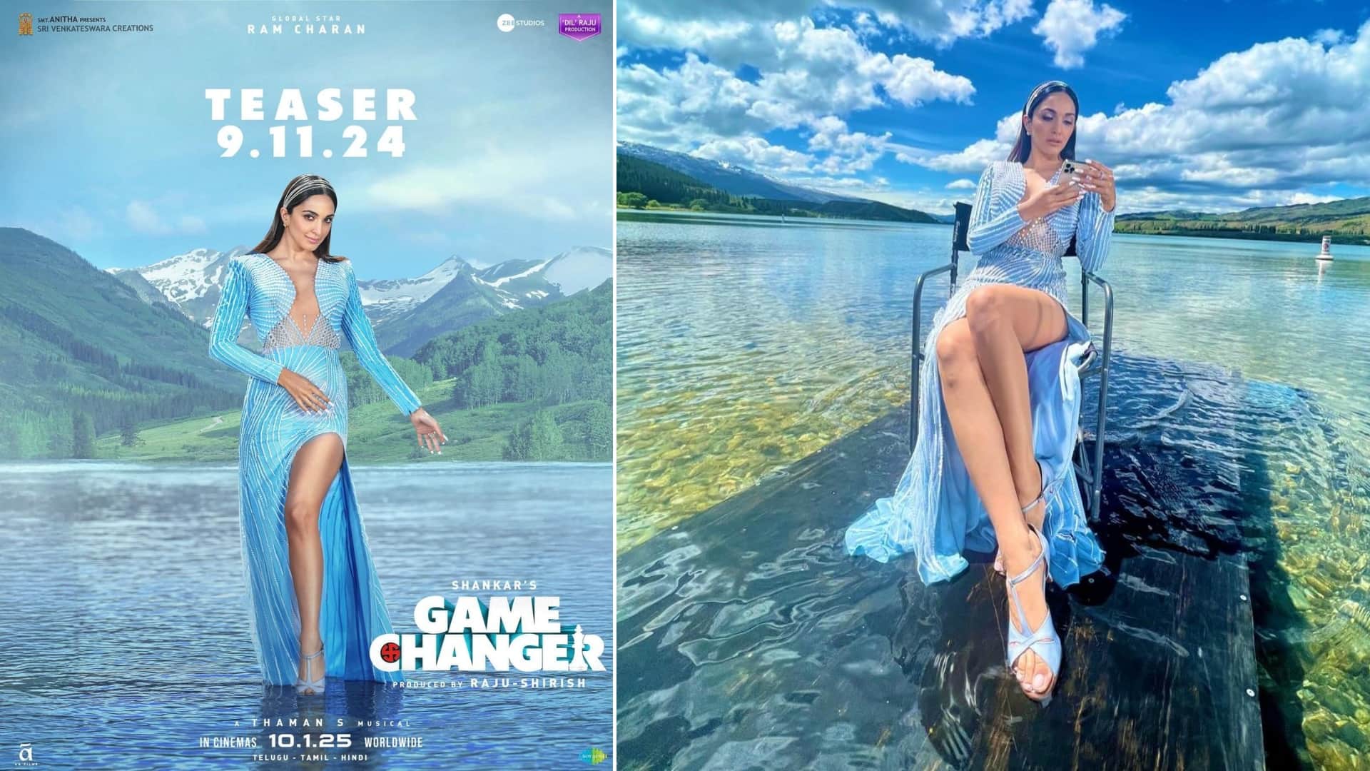 Kiara Advani Looks Like A Mermaid In Game Changer before its teaser released Ram charan film New Poster