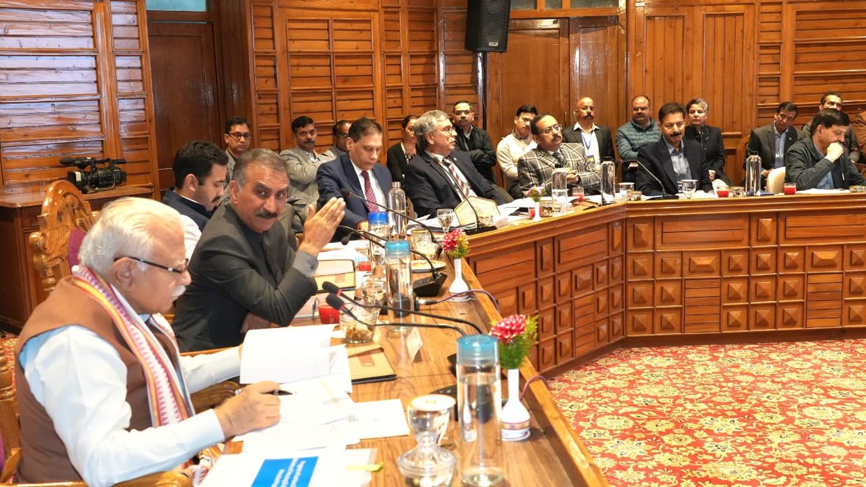 himachal cm sukhu meeting with minister manohar lal khattar in shimla discuss on BBMB Shanan project