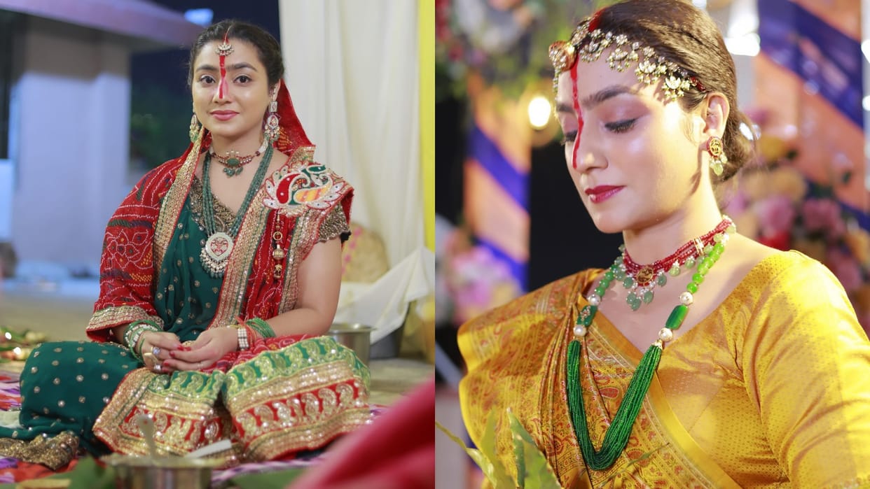 Chhath Puja Look tv actress balika vadhu actress neha marda
