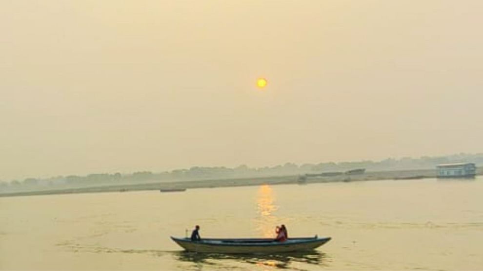 Varanasi Weather update Temperature dropped by two degrees bright sunshine during day