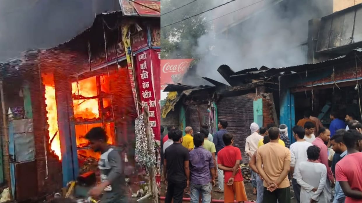 Goods burnt in two shops in Jaunpur due to short circuit