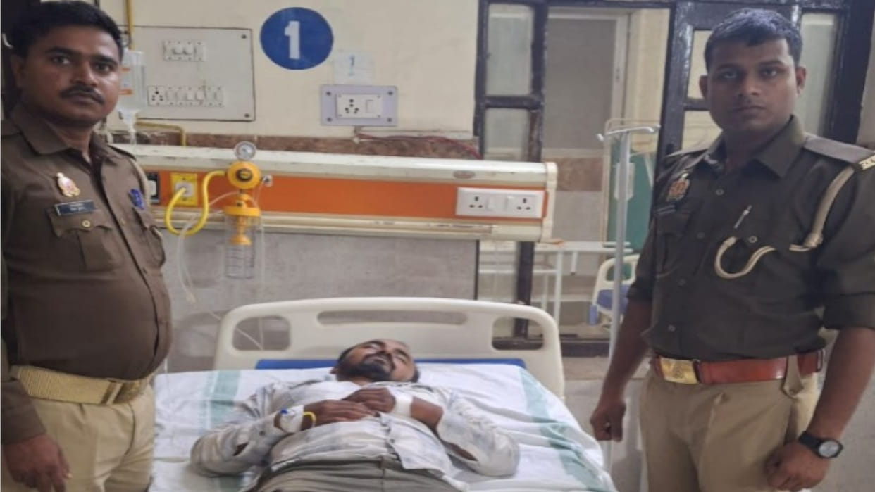 Police has arrested the accused of murder of a businessman in Gorakhpur. He was shot in leg in the encounter