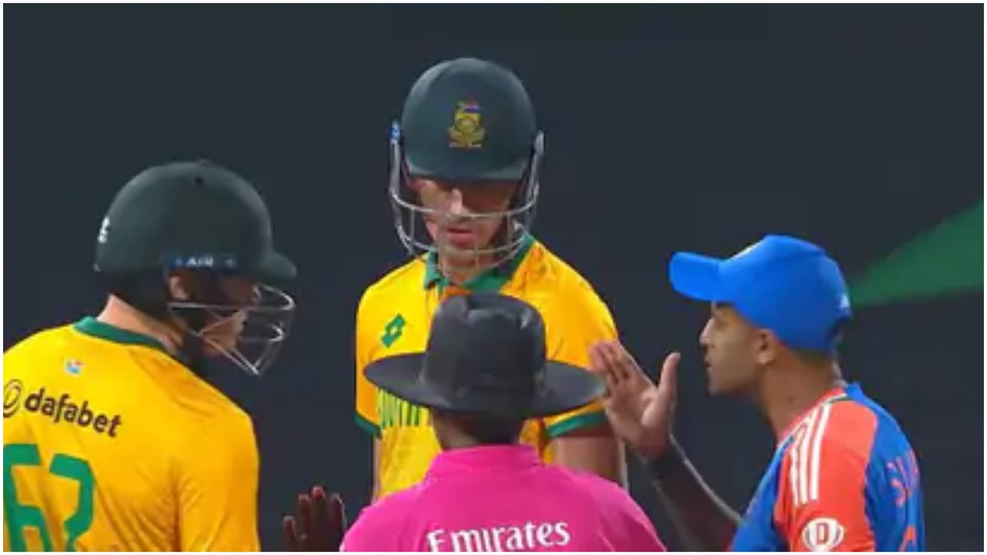 IND vs SA Video: Captain Suryakumar clashed with Marco Jansen who questioned Samson actions in live match