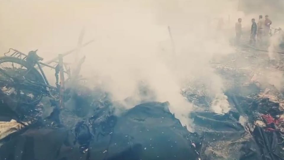 Fire breaks out in scrap warehouse in Ludhiana