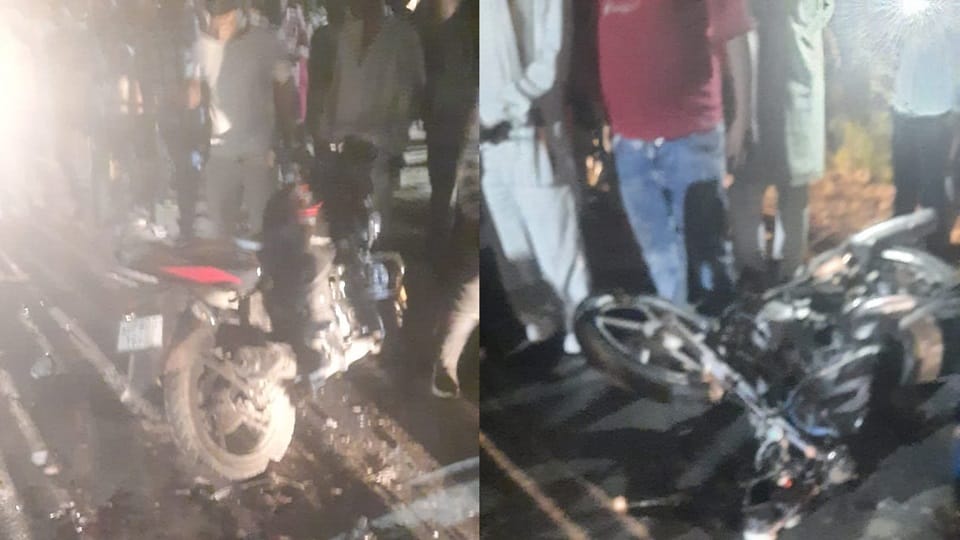 Two bikes collided on Etah Road crushed by roadways bus coming from behind death of three