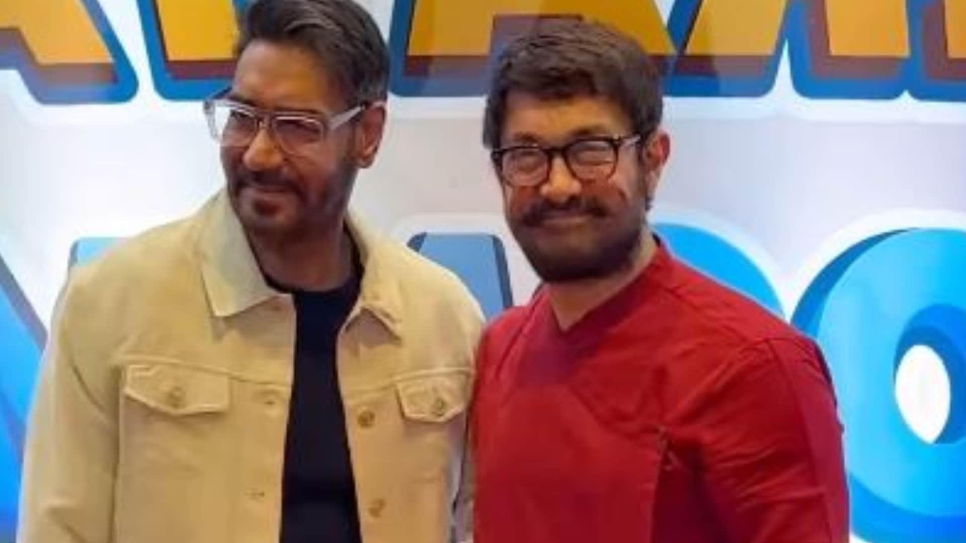 Ajay Devgn Aamir Khan both are happy get Papped Together In The City Fans asked ishq2 is coming?