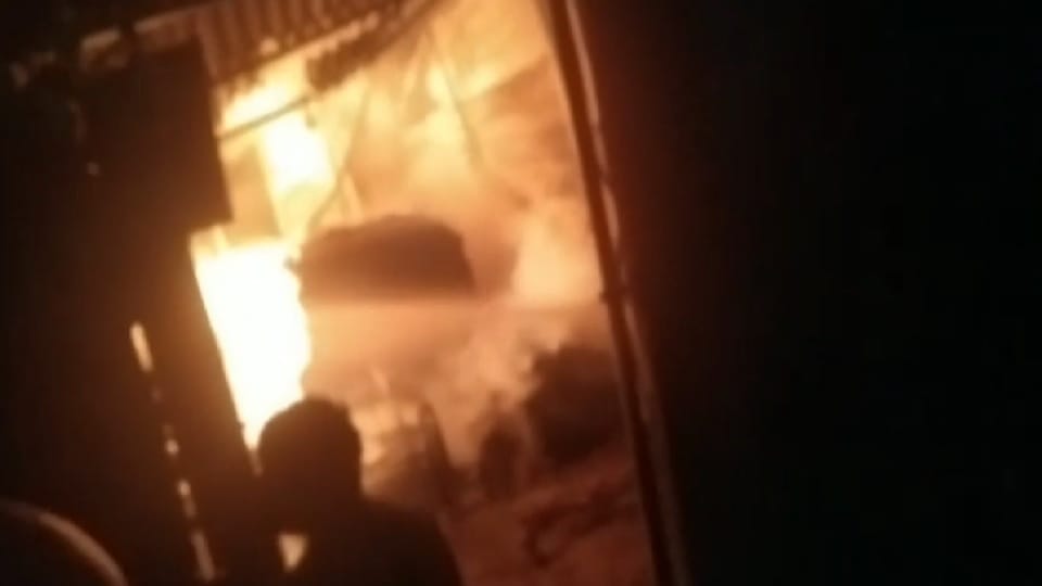 A huge fire broke out in a shoe factory in Bahadurgarh