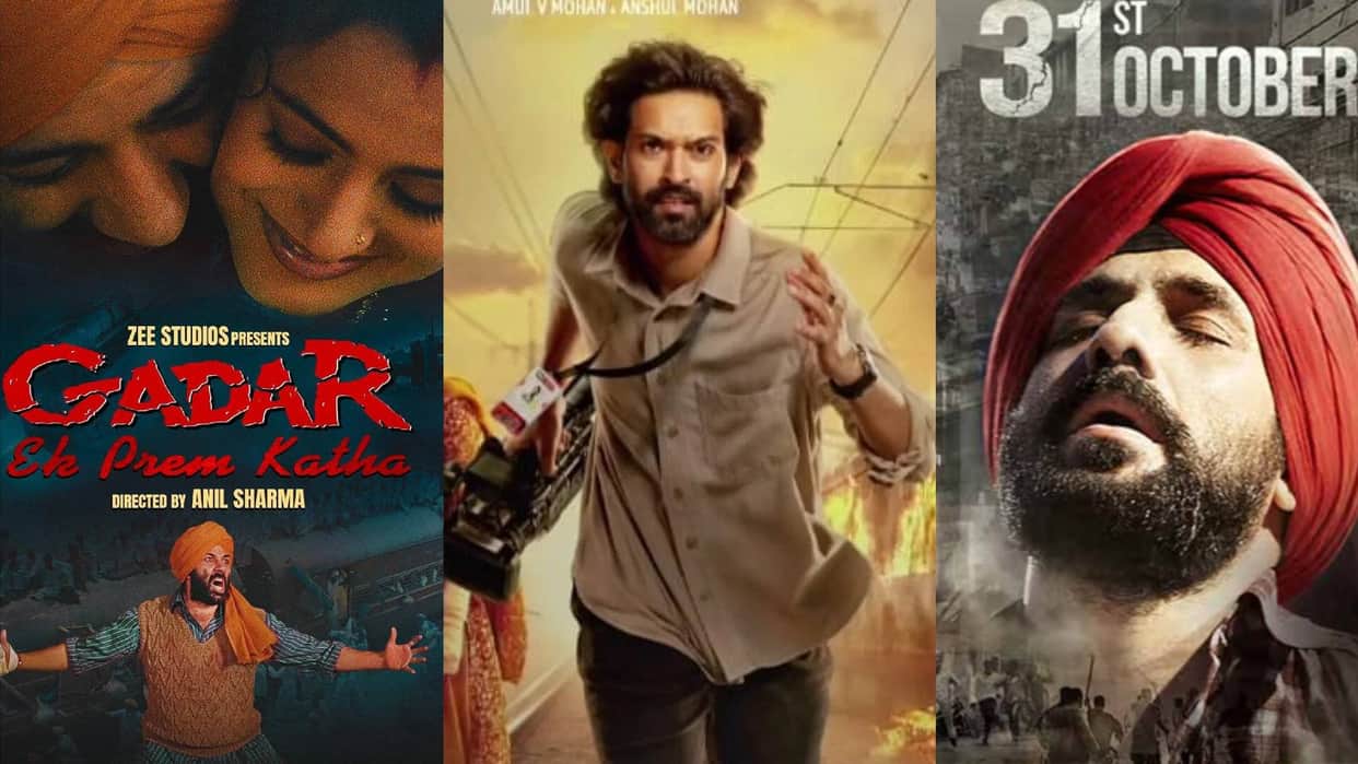 Films based on communal riots the sabarmati report gadar Ek Prem Katha 31 october train to pakistan Parzania