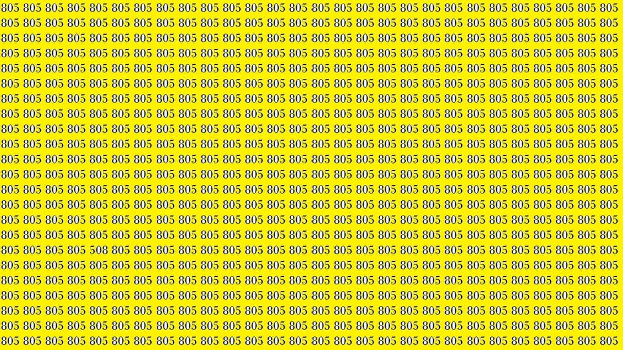 Optical Illusion For Iq Test can you find 508 in this picture viral brain test