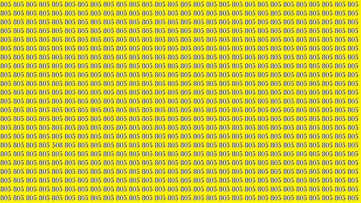 Optical Illusion For Iq Test can you find 508 in this picture viral brain test