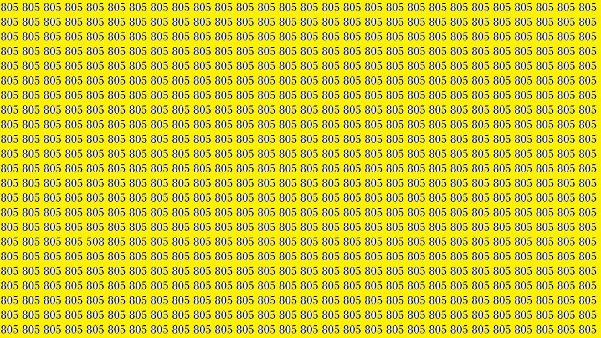 Optical Illusion For Iq Test can you find 508 in this picture viral brain test