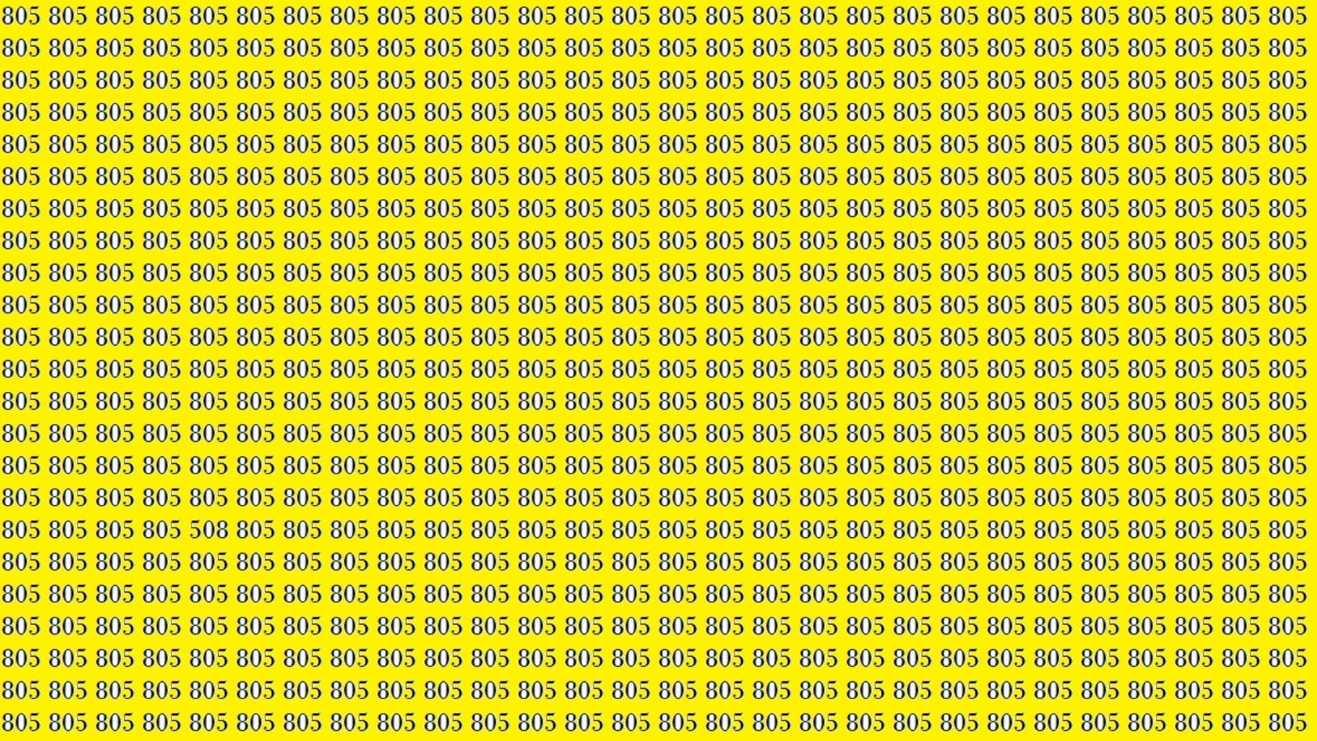 Optical Illusion For Iq Test can you find 508 in this picture viral brain test