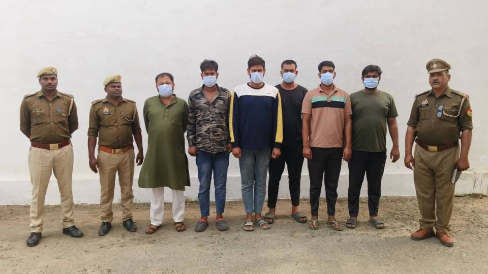 Police arrested six people including main conspirator of Maharajganj violence and sent them to jail