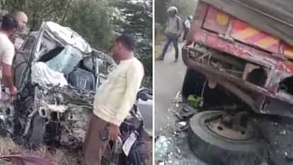 Big road accident on Noida-Greater Noida Expressway, car rams into parked truck