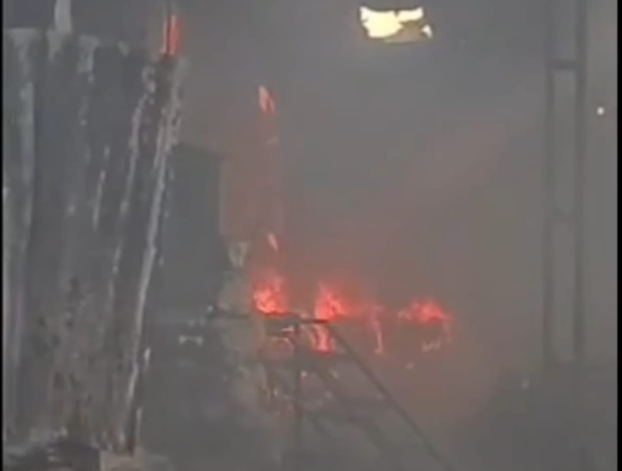 Indore: Fire broke out in incense stick factory in Teen Imli area of Indore.