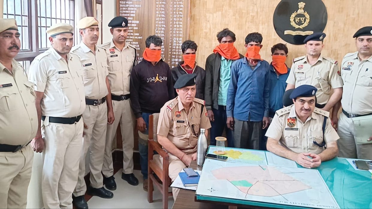 5 henchmen of theft gang arrested in Dadri, Bhiwani and Mahendragarh districts