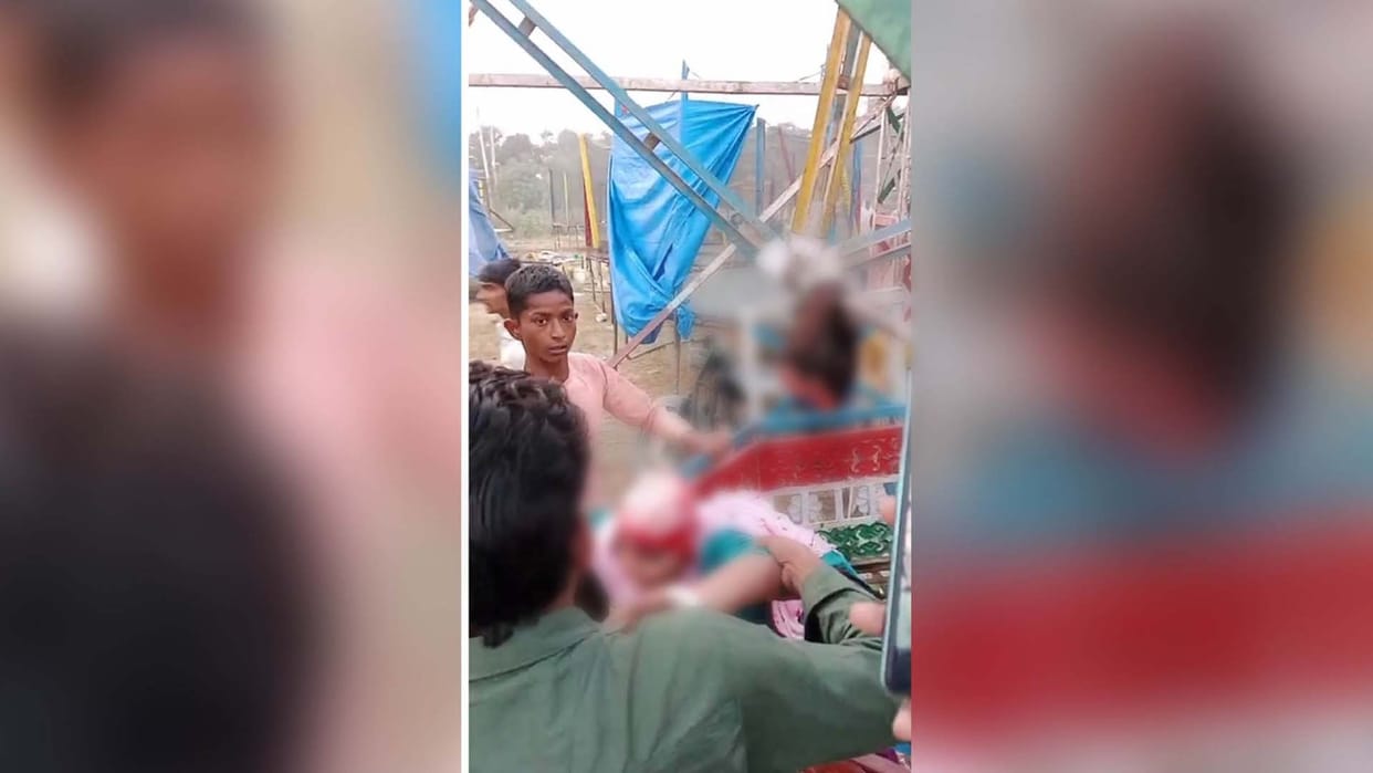 Teenage girl hair got pulled out after getting stuck in a swing in Kannauj