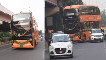 Lucknow News: राजधानी की सड़कों पर दौड़ी डबल डेकर इलेक्ट्रिक बस, पहले दिन 147 यात्रियों ने उठाया सफर का लुत्फ 147 passengers travelled in double decker electric bus on first day in Lucknow