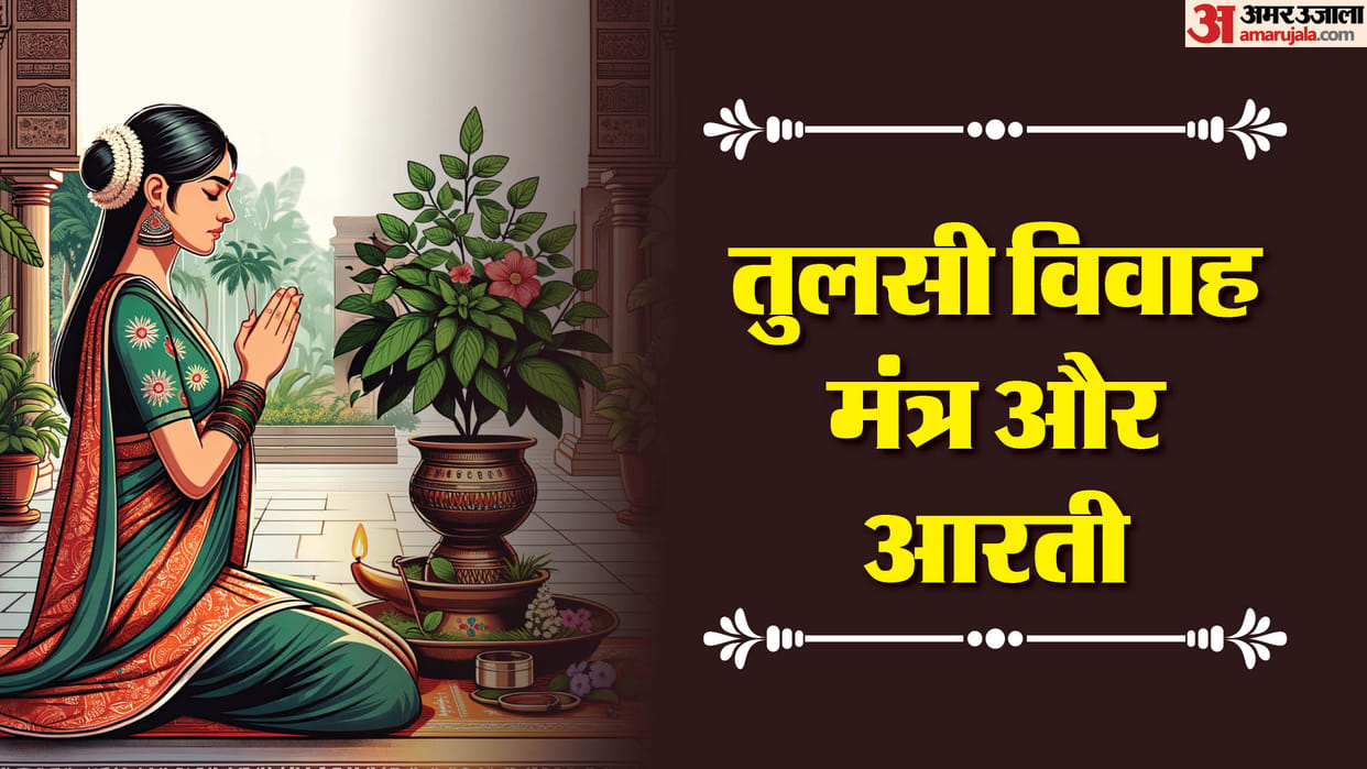 Tulsi Vivah 2024 Mantra Tulsi Ji ki Arti Maharani Namo Namo Jai Tulsi Mata Aarti Lyrics in Hindi