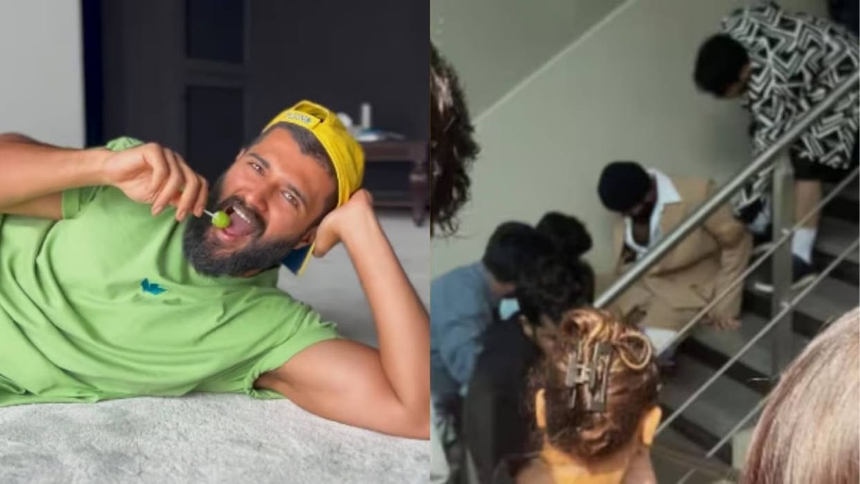 Vijay Deverakonda has finally reacted to his viral fall video by adding a dollop of humour on social media