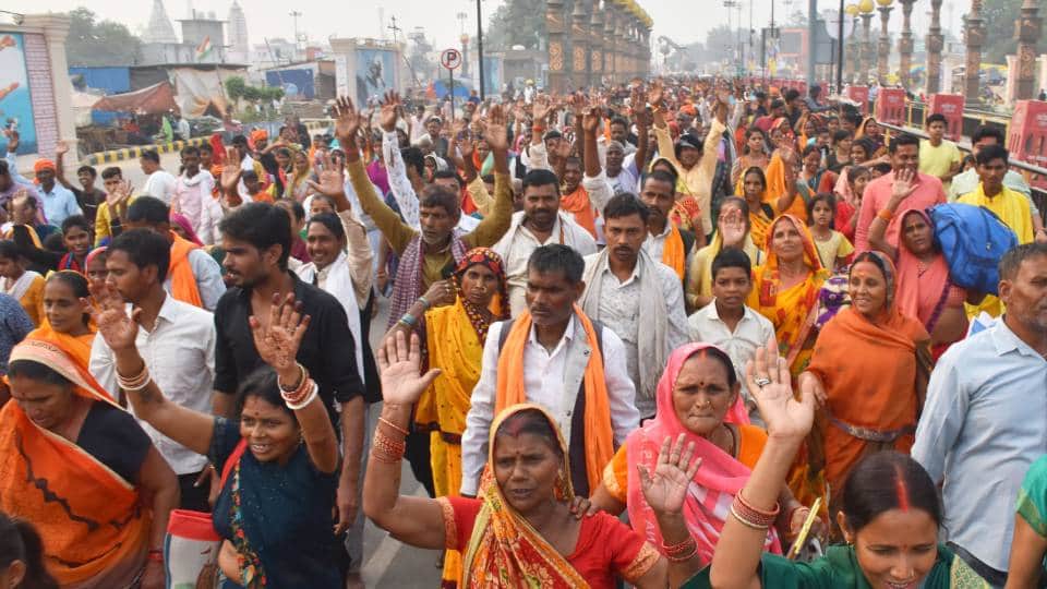 Devotees from many states arrived in Ayodhya for Panchkosi Parikrama street resound with slogans and Sankirtan