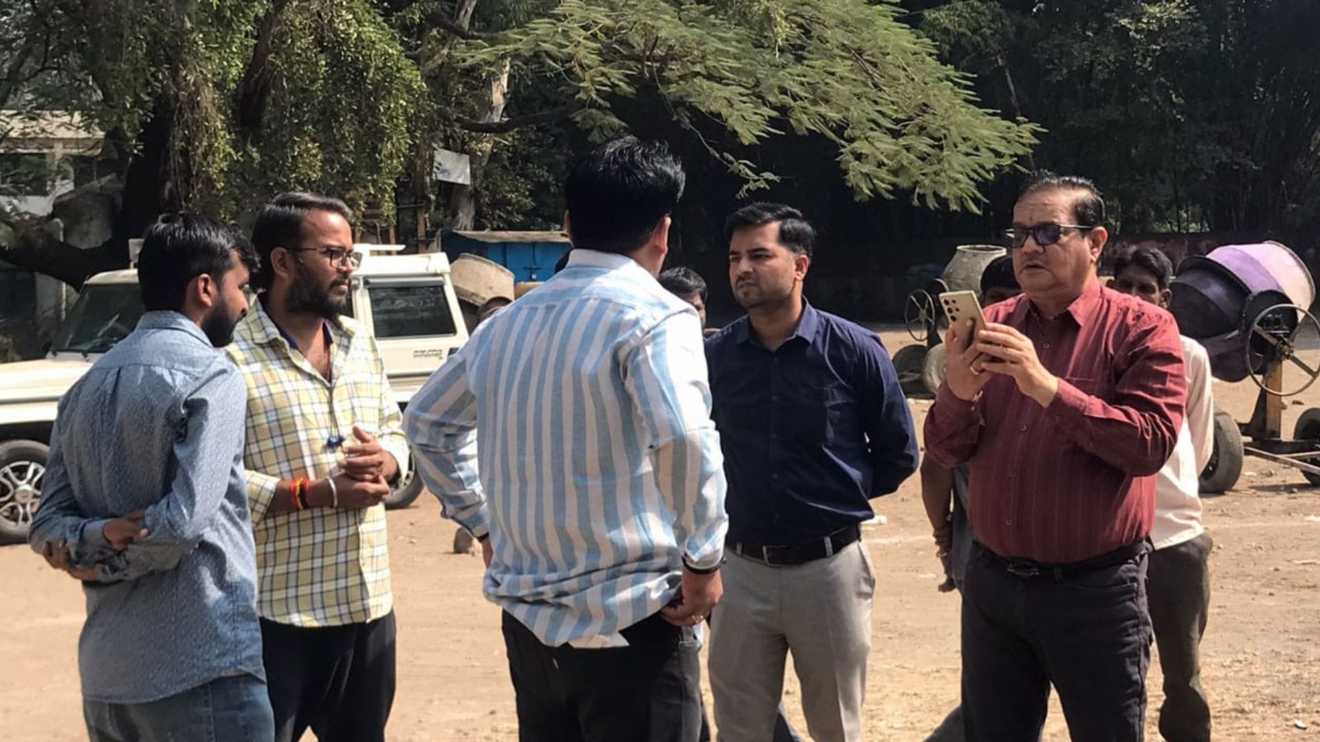 बाल विहार मैदान में टंकी का काम रोका गया