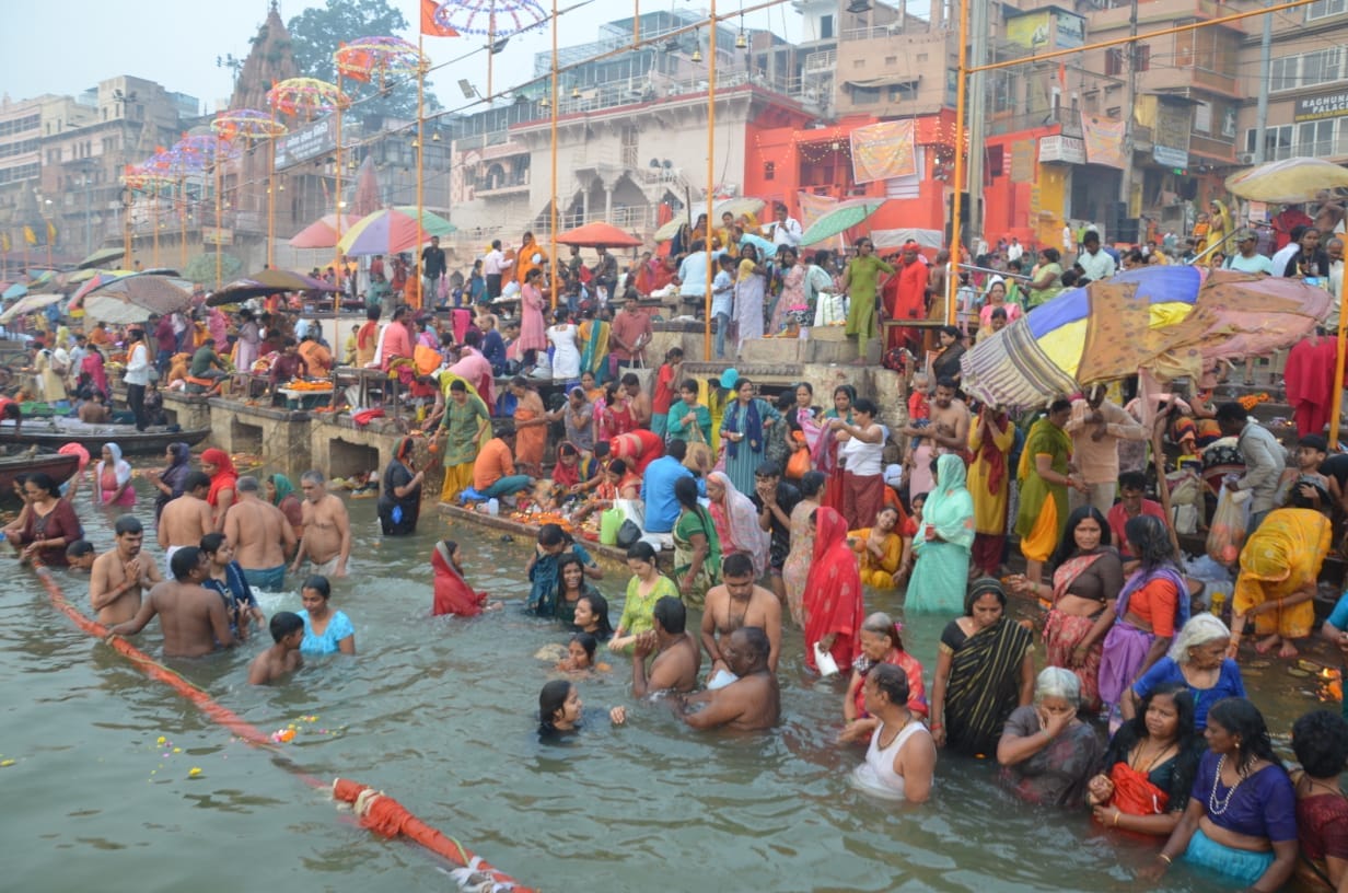 Dev Uthani Ekadashi 2024 Devotees took dip in Ganga in Kashi