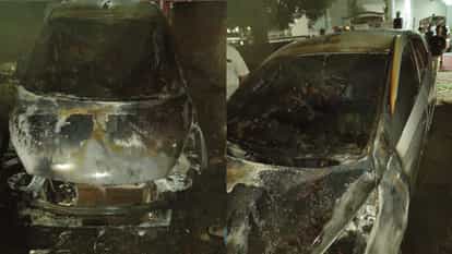 Regional manager car set on fire in Jhansi