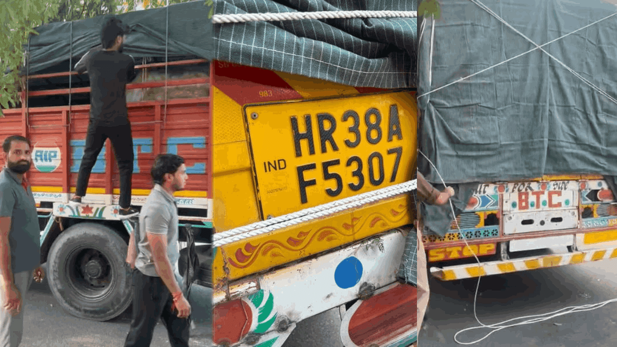 truck full of cattle was caught in Greater Noida
