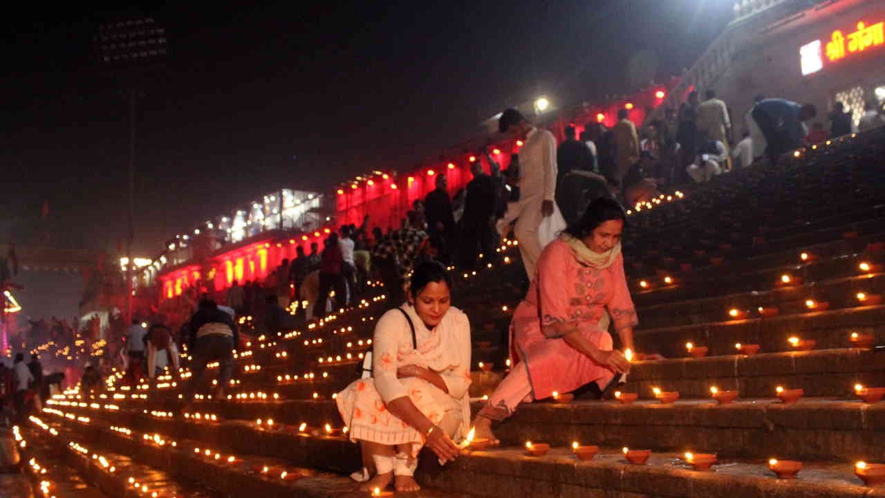Igas Festival in Uttarakhand Haridwar Deep Deepawali Ganga Ghats lit up with three lakh lamps Watch Photos