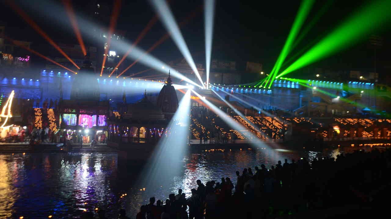Igas Festival in Uttarakhand Haridwar Deep Deepawali Ganga Ghats lit up with three lakh lamps Watch Photos