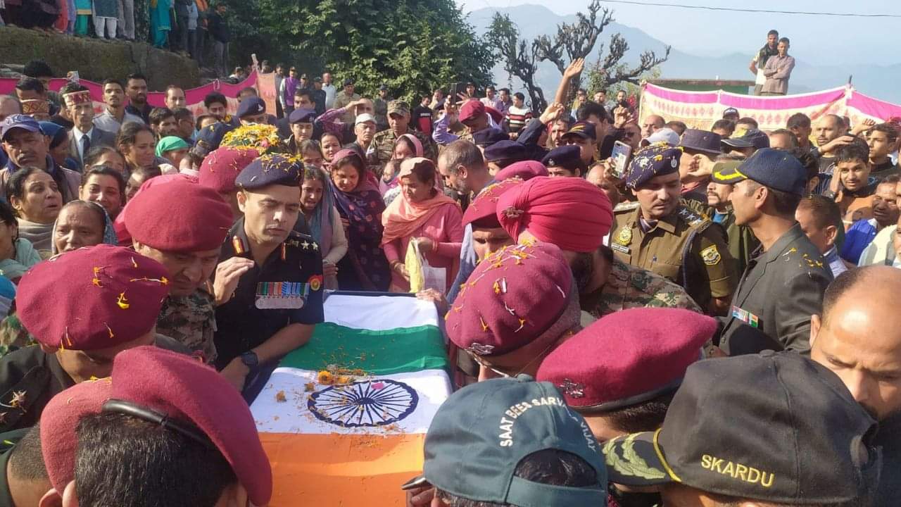 mandi rakesh kumar martyred in kishtwar encounter with terrorists funeral today