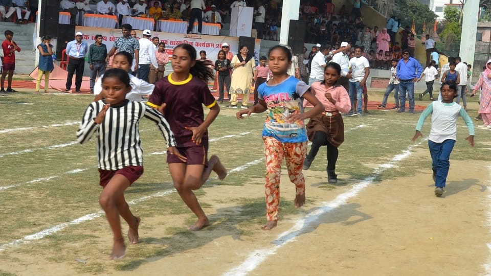 Aligarh Stadium in Dhanipur block level competition