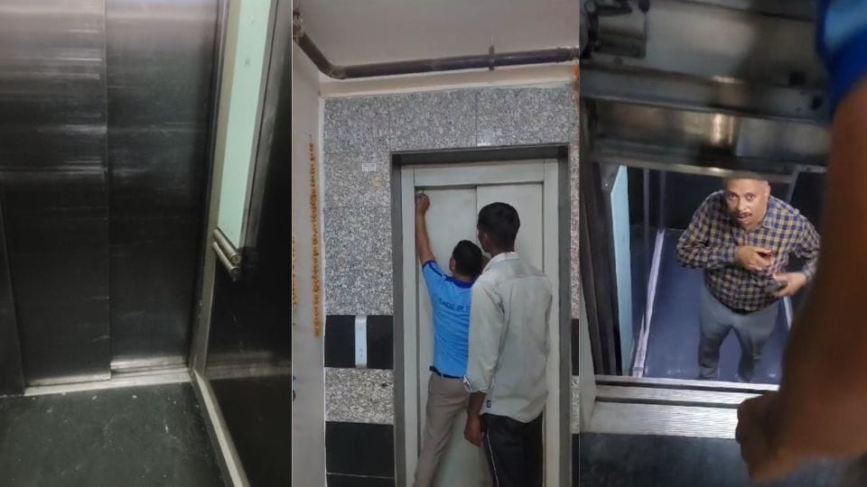 resident got stuck in lift at La Residencia Society Greater Noida West