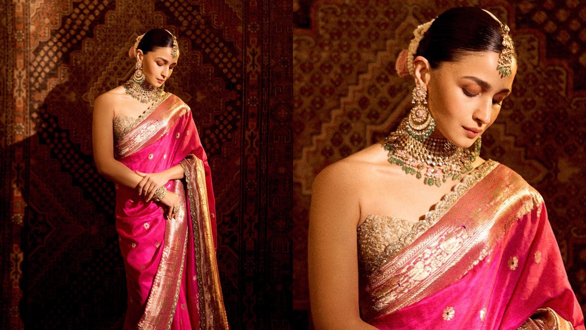 latest blouse designs 2024 for fancy sarees front and back