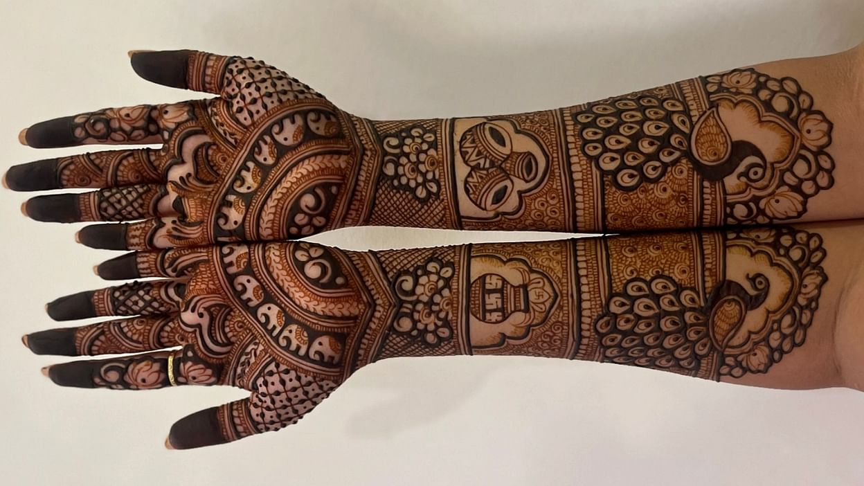Latest Bridal Mehndi Design With Image Bridal Mehndi Designs Collection 2024 - Amar Ujala Hindi News Live - Latest Bridal Mehndi Design 2024:मेहंदी की इन डिजाइनों से बढ़ेगी दुल्हन के हाथों की सुंदरता