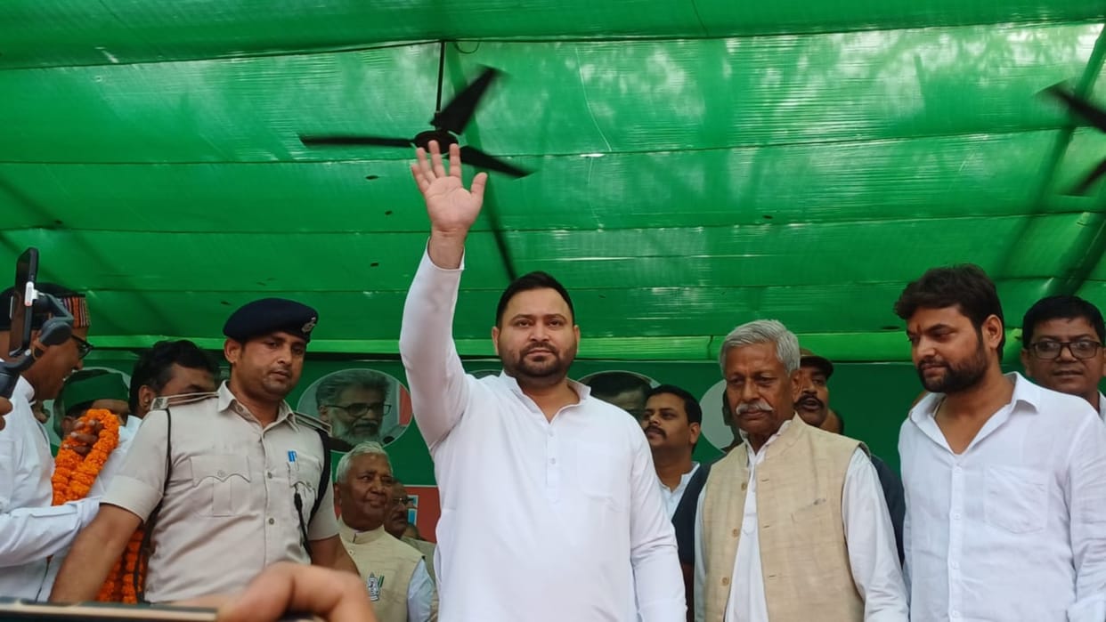 By election 2024 : RJD party Tejashwi Yadav targeted PM narendra modi and nitish kumar, Bihar News