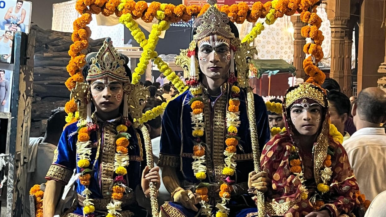 When Bharat met Lord Ram in Manikarnika Ramleela his eyes welled up with tears