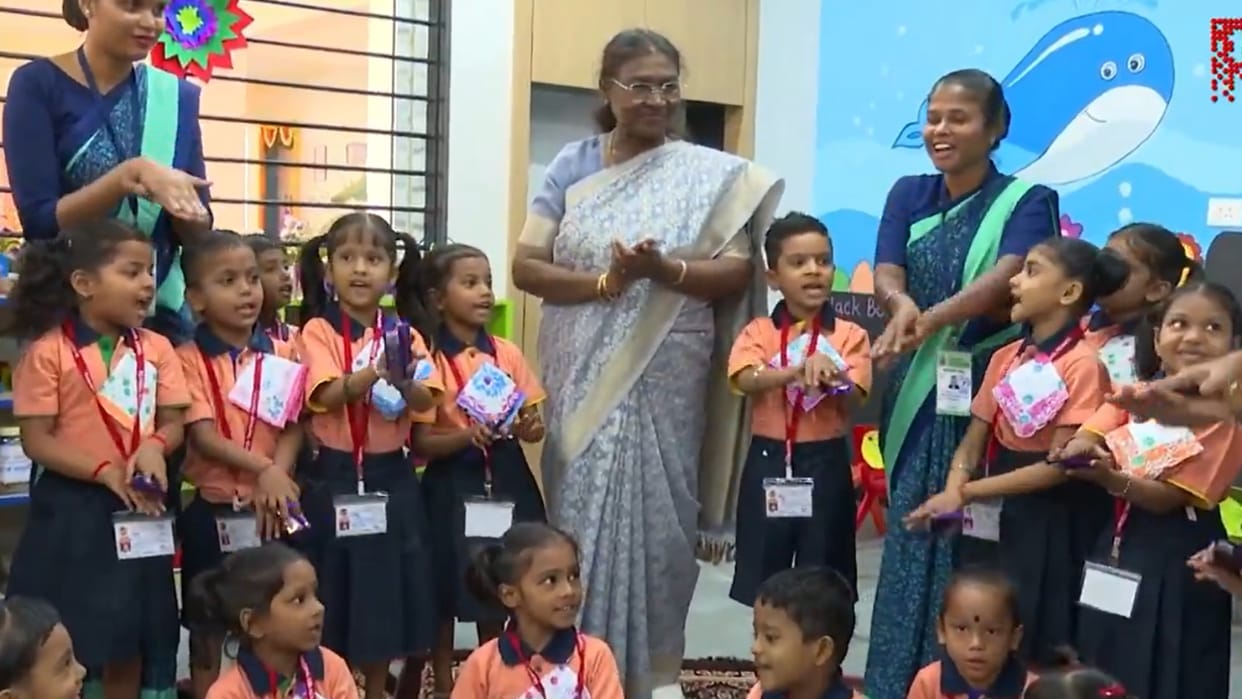 President Murmu on Dadra and Nagar Haveli, and Daman and Diu visit; shared some moments with school children