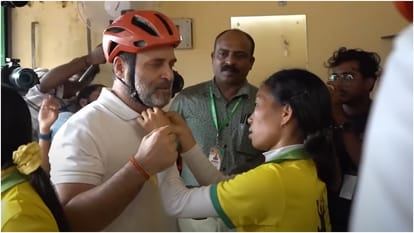 Rahul Gandhi enjoyed zipline in Wayanad, said - show the world what India can give?