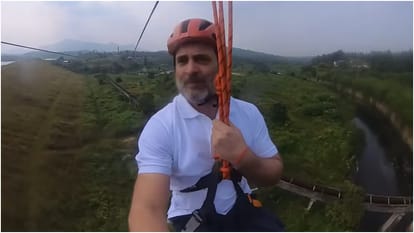 Rahul Gandhi enjoyed zipline in Wayanad, said - show the world what India can give?
