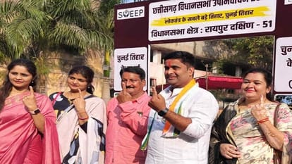 chhattisgarh bypoll voting today update  for raipur  south assembly seat