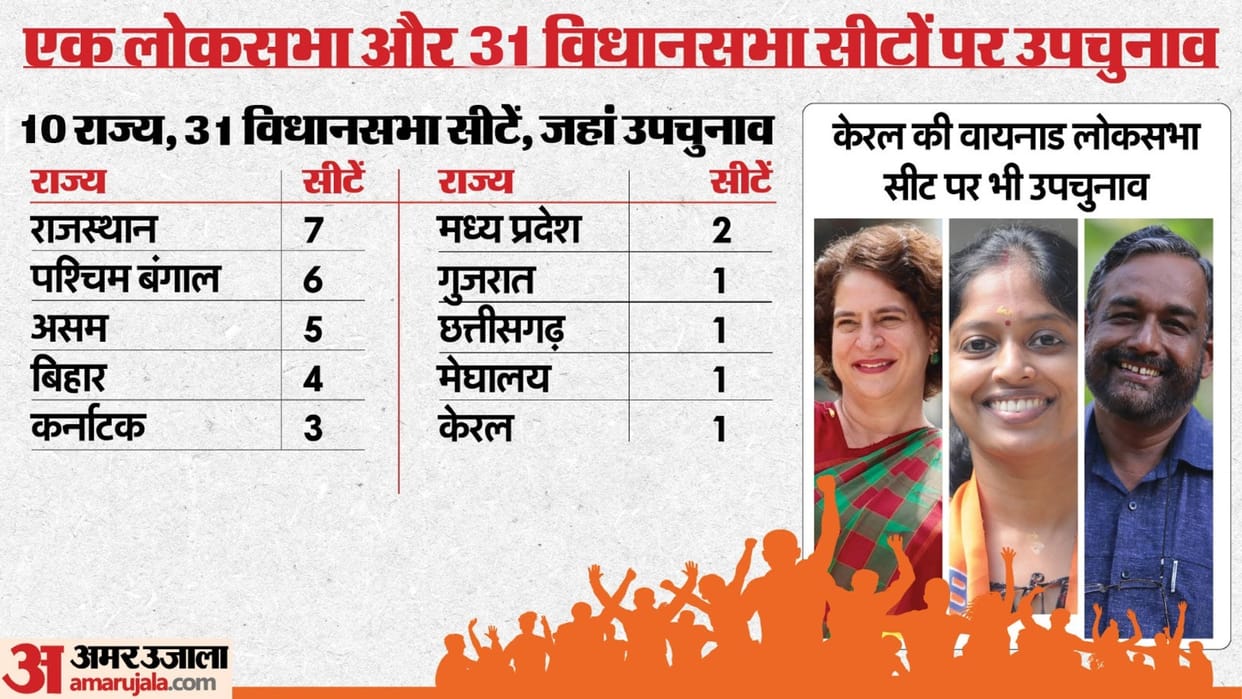 voting for by election in wayanad lok sabha and vidhan sabha seats news in hindi