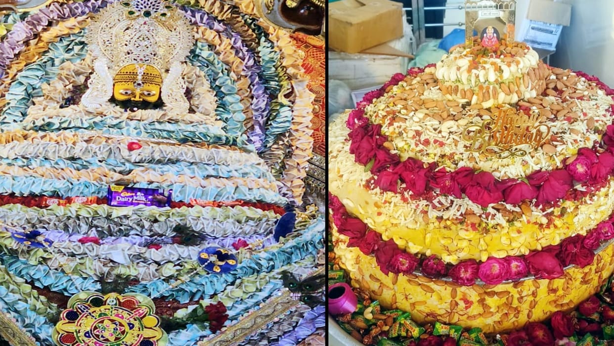 Kekri News: On the birth anniversary of Shyam Baba, was decorated with notes, 108 kg milk cake was offered